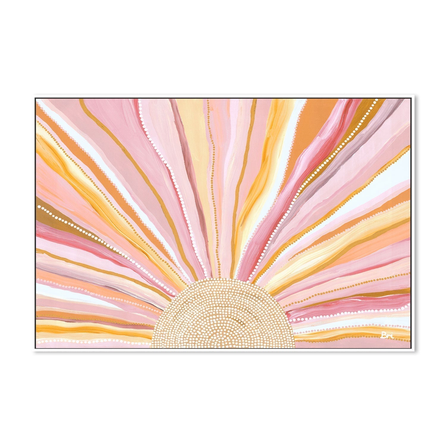 wall-art-print-canvas-poster-framed-Rising Sun, Bright Earthy Tones , By Bri Chelman-GIOIA-WALL-ART