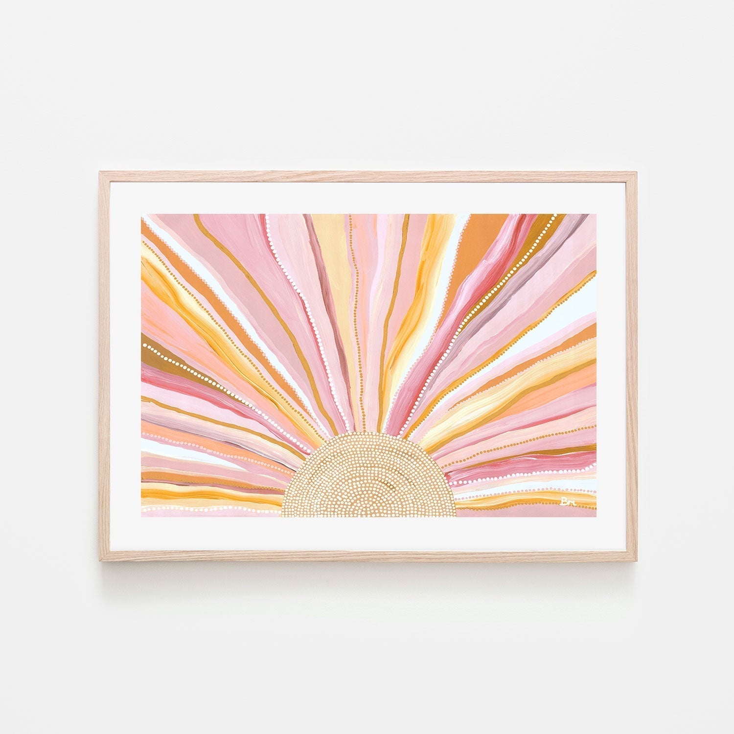 wall-art-print-canvas-poster-framed-Rising Sun, Bright Earthy Tones , By Bri Chelman-GIOIA-WALL-ART