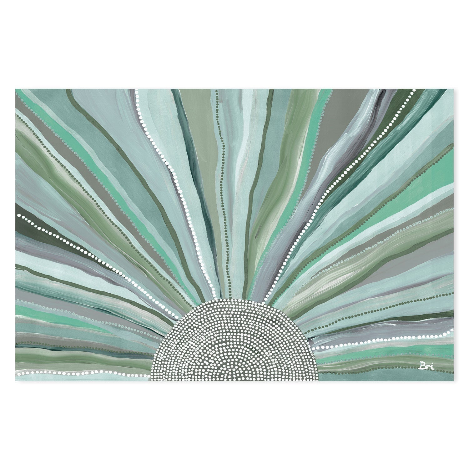 wall-art-print-canvas-poster-framed-Rising Sun, Green Tones , By Bri Chelman-GIOIA-WALL-ART