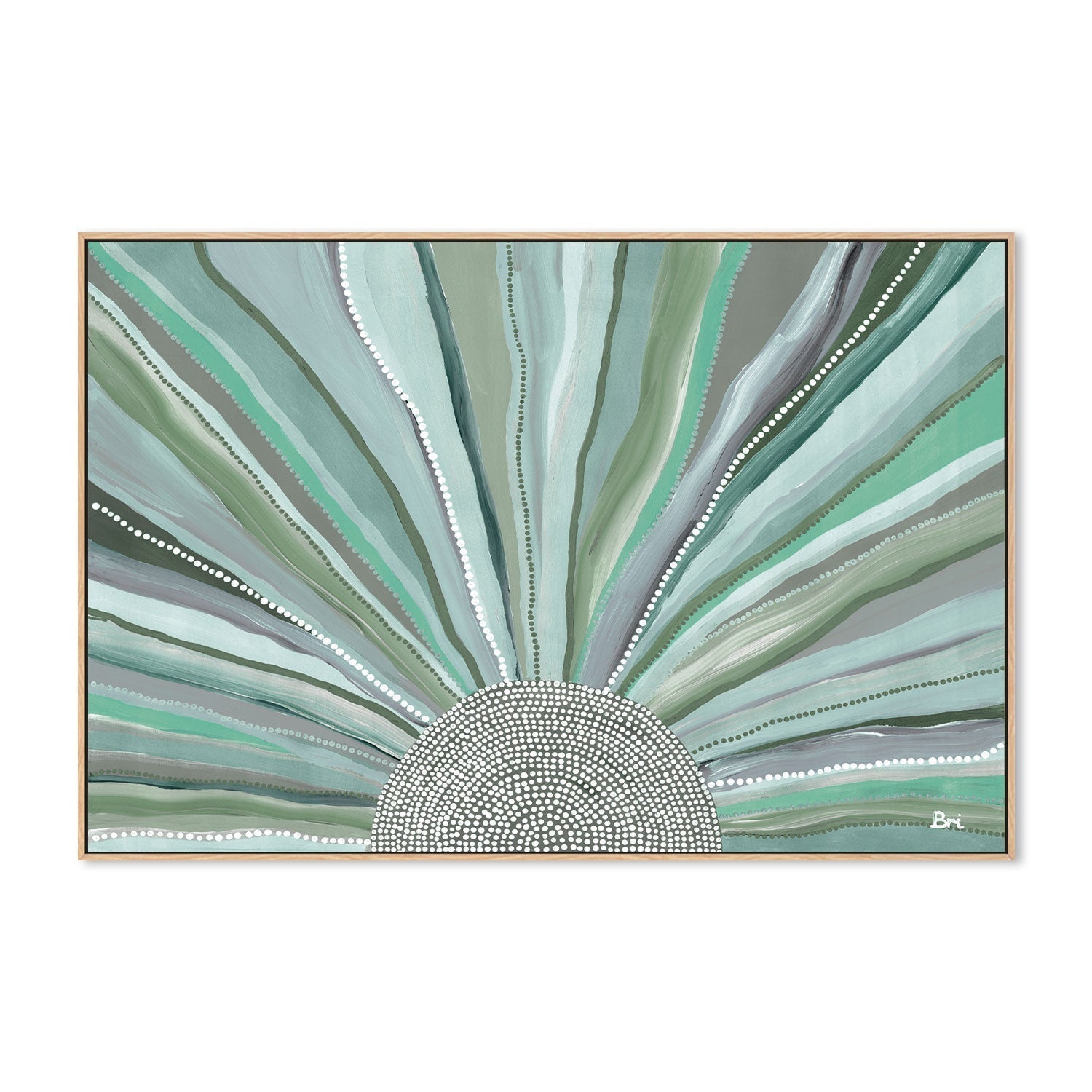 wall-art-print-canvas-poster-framed-Rising Sun, Green Tones , By Bri Chelman-GIOIA-WALL-ART