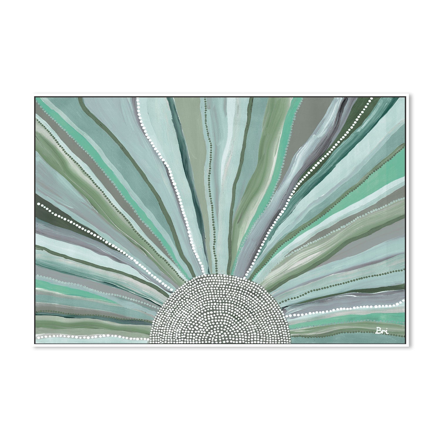 wall-art-print-canvas-poster-framed-Rising Sun, Green Tones , By Bri Chelman-GIOIA-WALL-ART