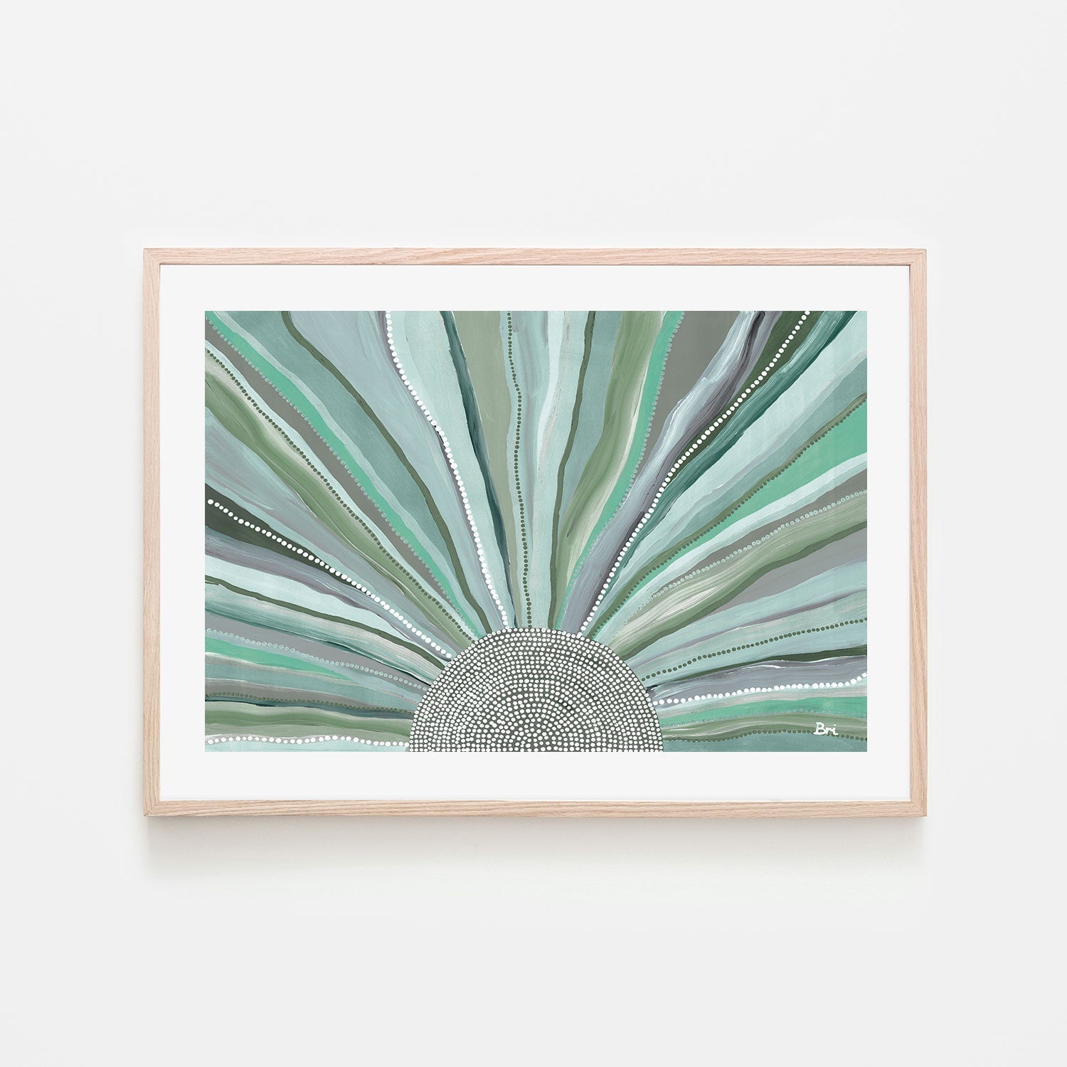 wall-art-print-canvas-poster-framed-Rising Sun, Green Tones , By Bri Chelman-GIOIA-WALL-ART