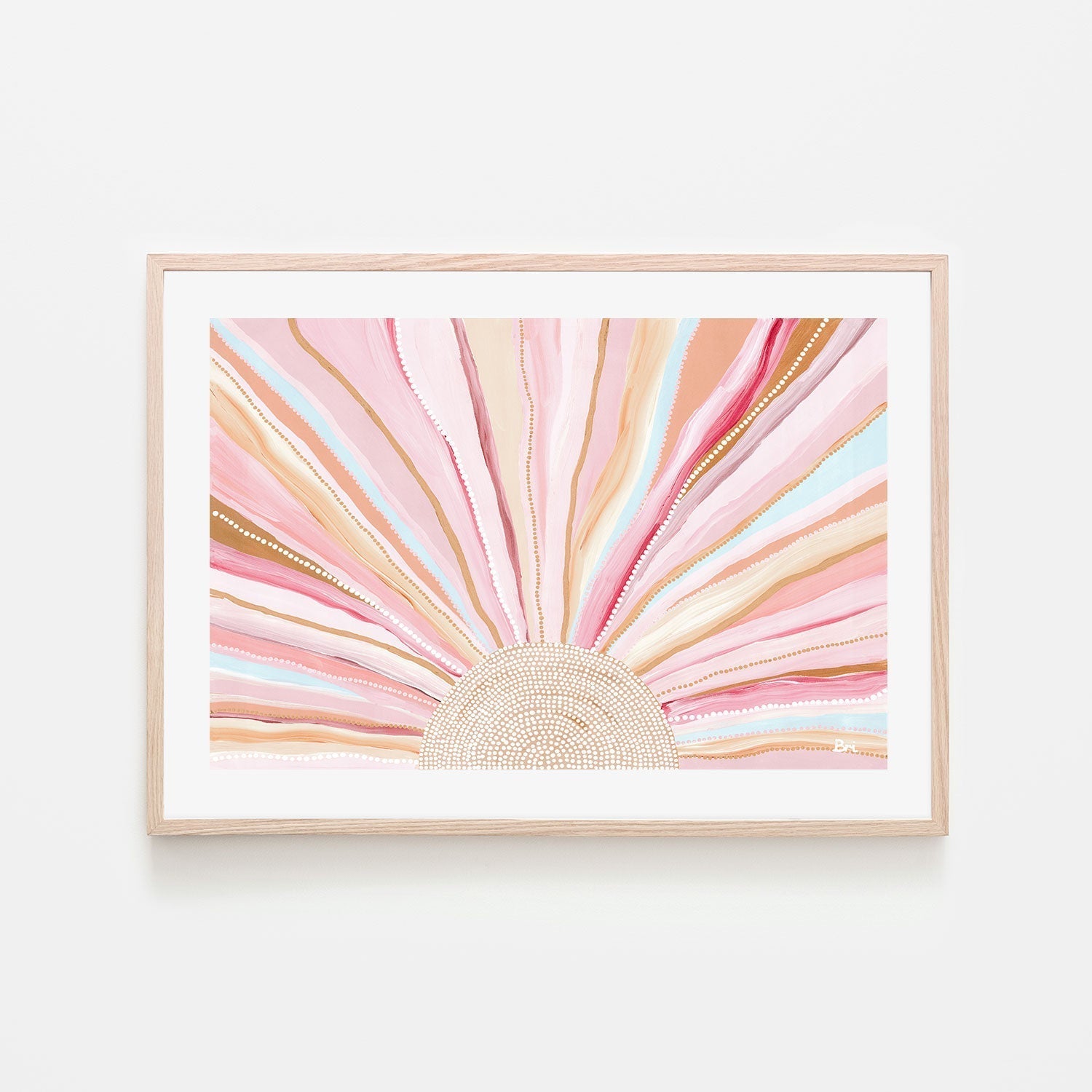 wall-art-print-canvas-poster-framed-Rising Sun, Soft Pastel Tones , By Bri Chelman-GIOIA-WALL-ART