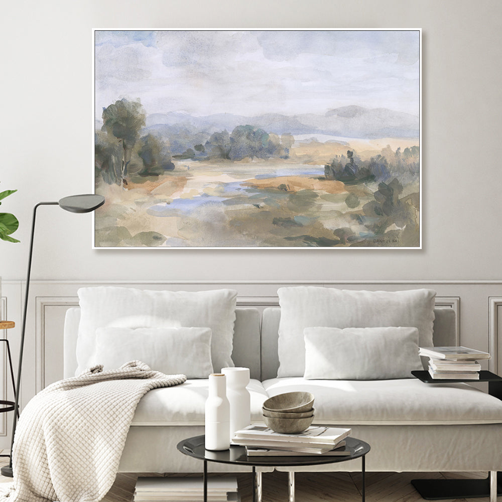 wall-art-print-canvas-poster-framed-River Afternoon, Style A , By Danhui Nai-2