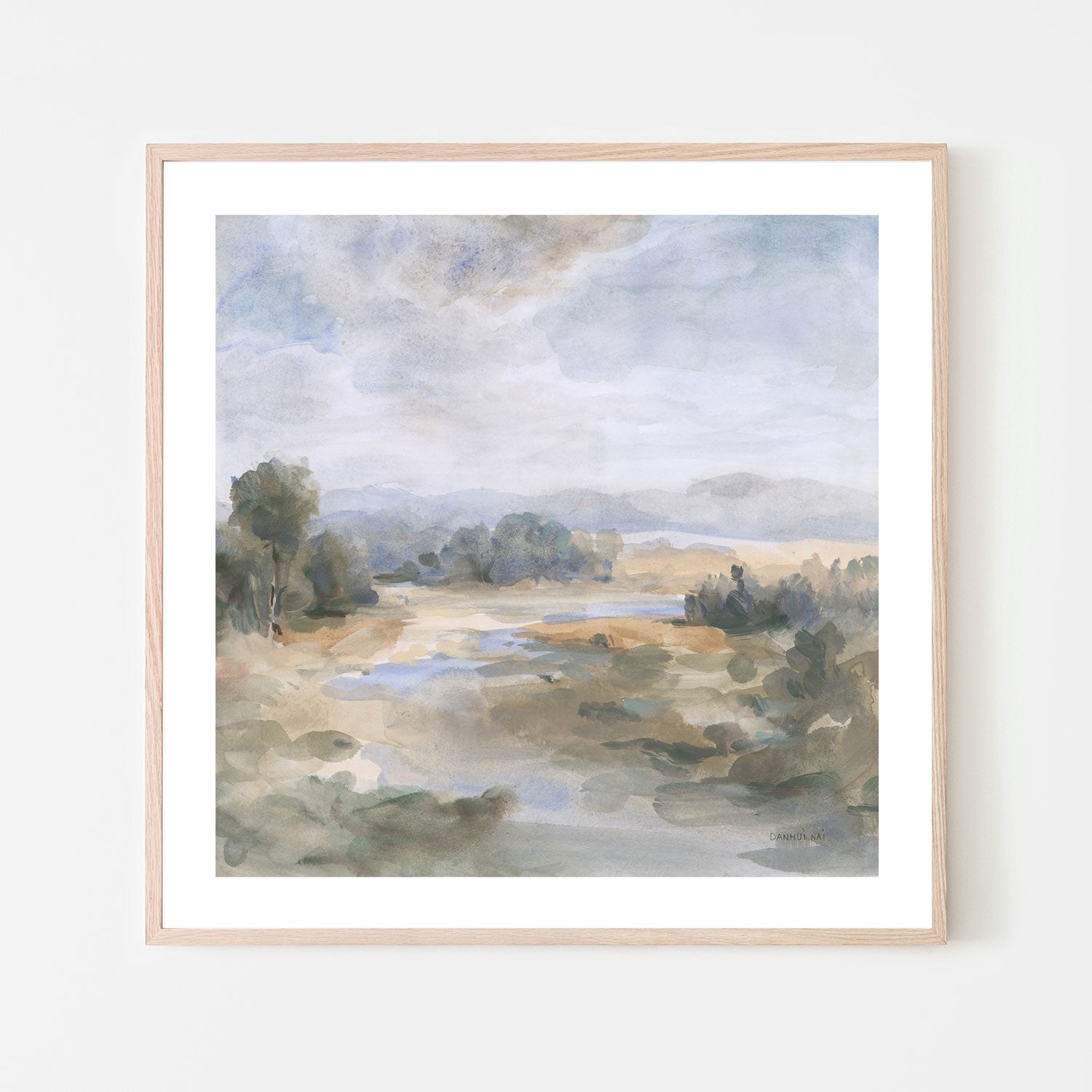 wall-art-print-canvas-poster-framed-River Afternoon, Style A , By Danhui Nai-6