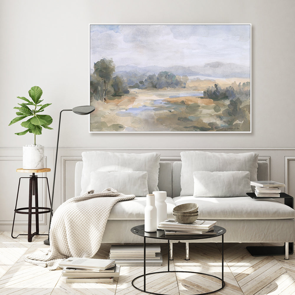 wall-art-print-canvas-poster-framed-River Afternoon, Style A , By Danhui Nai-7