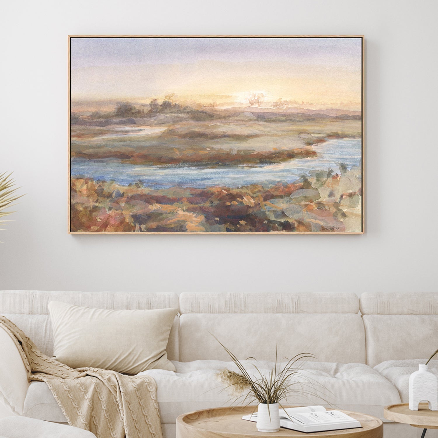 wall-art-print-canvas-poster-framed-River at Dawn-by-Danhui Nai-Gioia Wall Art