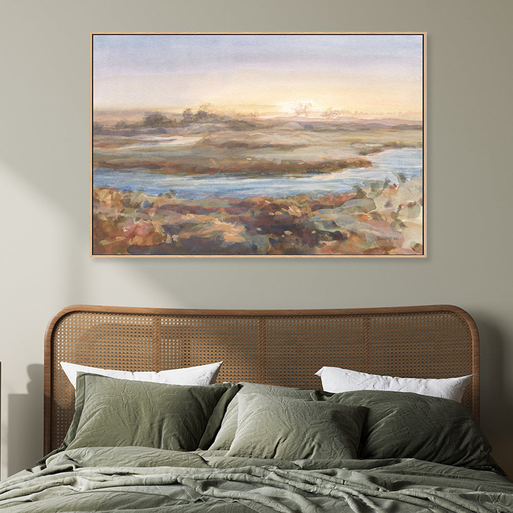 wall-art-print-canvas-poster-framed-River At Dawn , By Danhui Nai-2