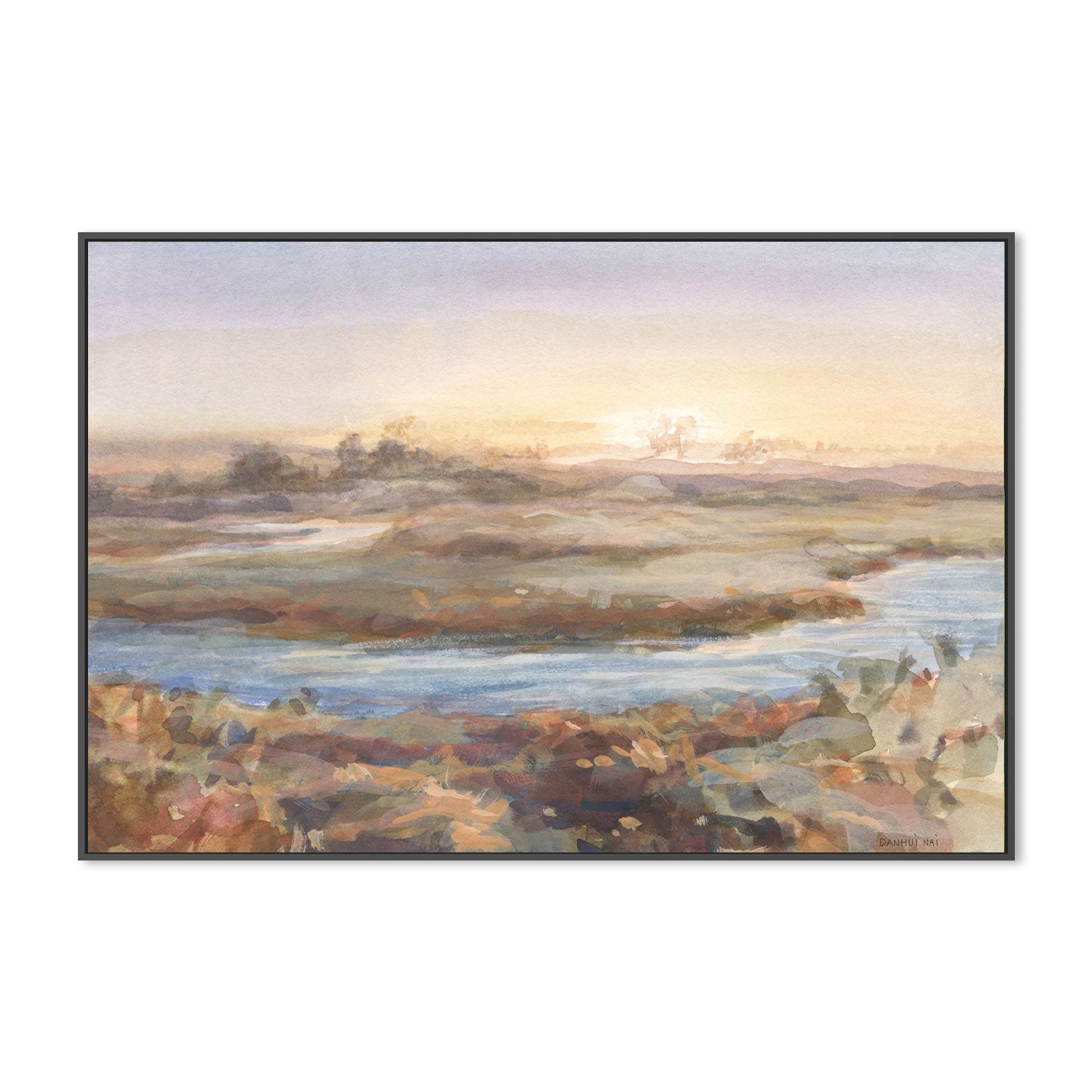 wall-art-print-canvas-poster-framed-River at Dawn-by-Danhui Nai-Gioia Wall Art