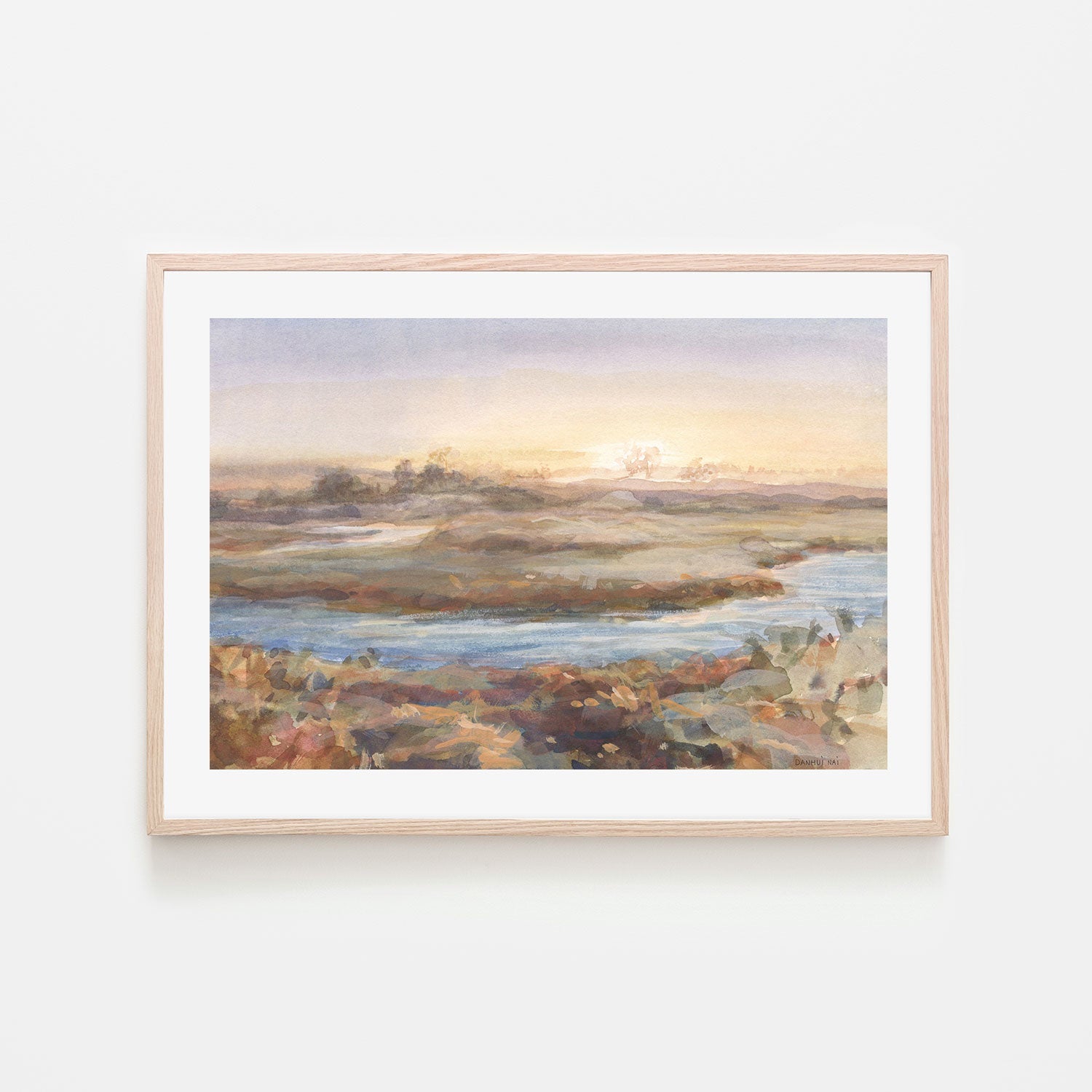 wall-art-print-canvas-poster-framed-River at Dawn-by-Danhui Nai-Gioia Wall Art