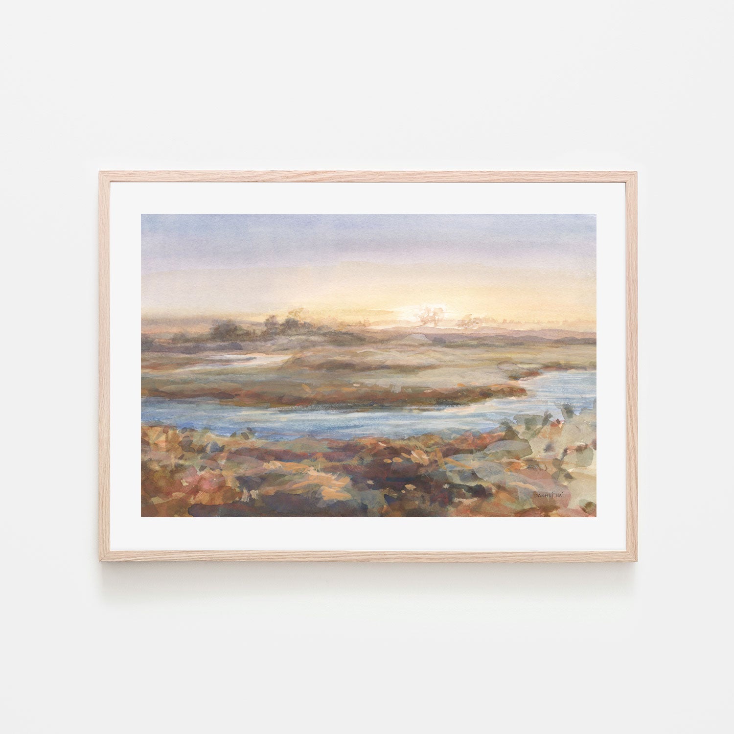 wall-art-print-canvas-poster-framed-River At Dawn , By Danhui Nai-6