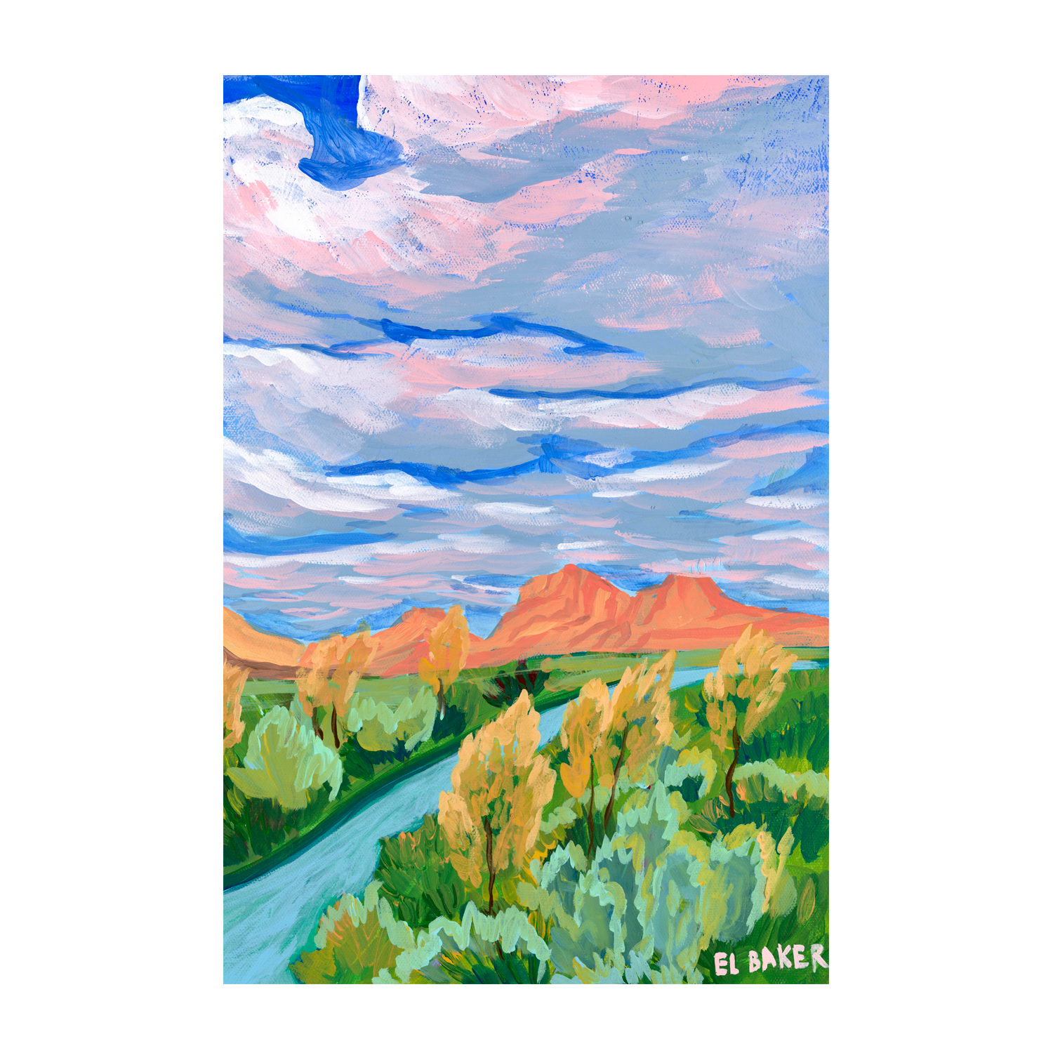 wall-art-print-canvas-poster-framed-River Mountain , By Eleanor Baker-1