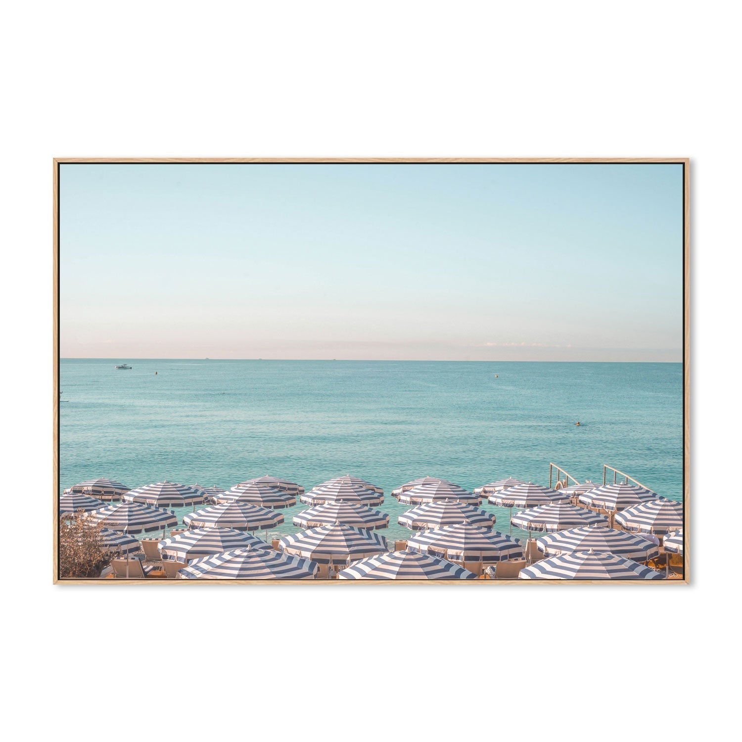 wall-art-print-canvas-poster-framed-Riviera Beach Umbrellas , By Pictufy-4