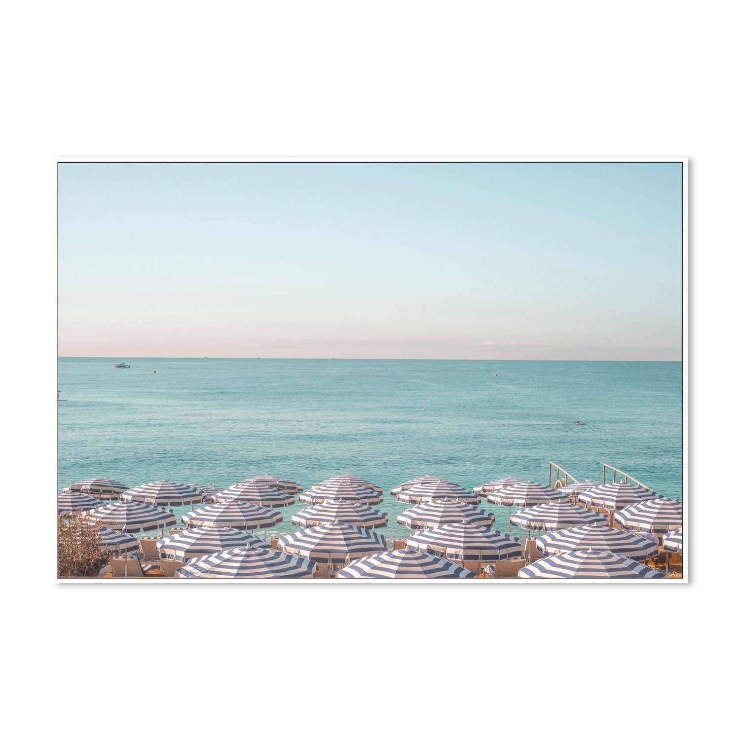 wall-art-print-canvas-poster-framed-Riviera Beach Umbrellas , By Pictufy-5