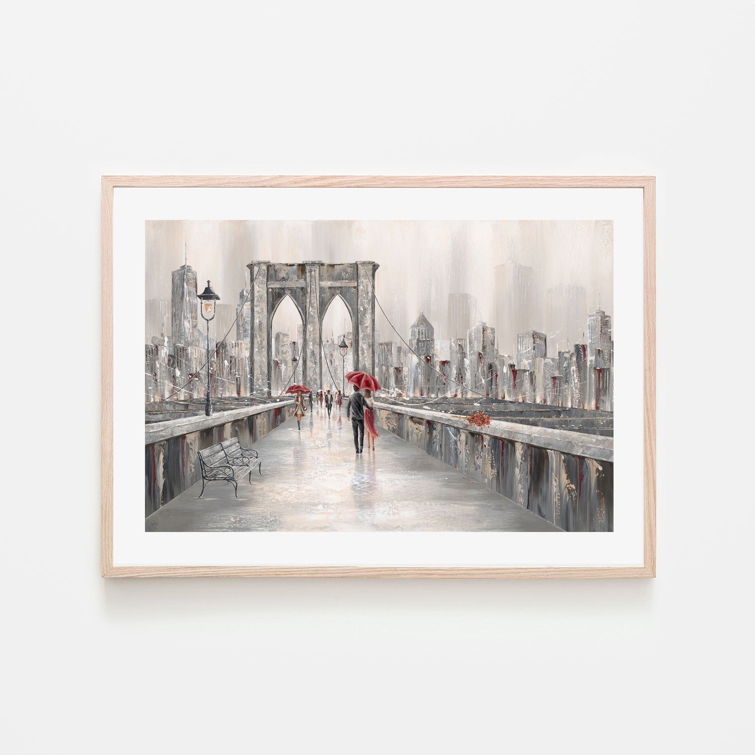 wall-art-print-canvas-poster-framed-Roses Brooklyn Bridge , By Isabella Karolewicz-6