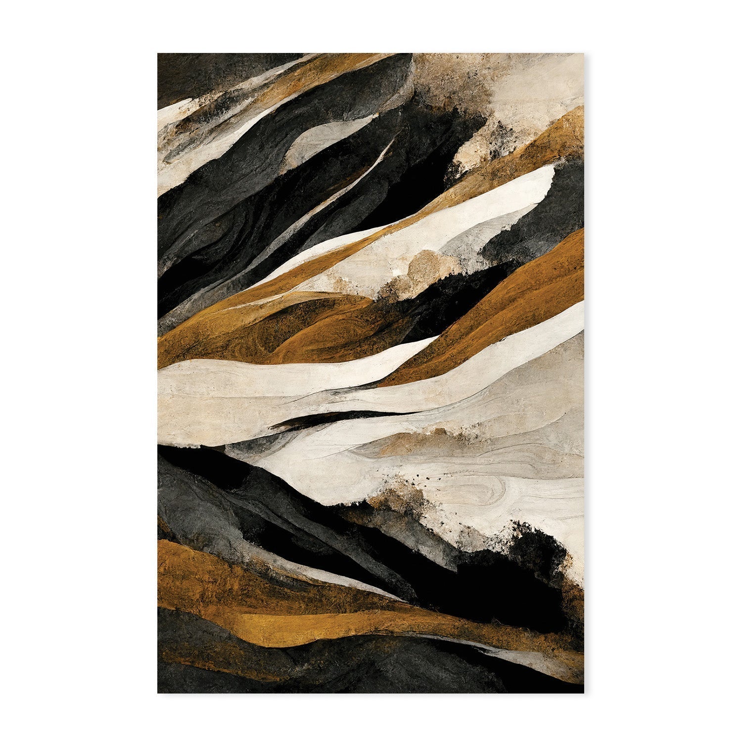 wall-art-print-canvas-poster-framed-Rough Mountains, Style A & B, Set Of 2 , By Treechild-GIOIA-WALL-ART