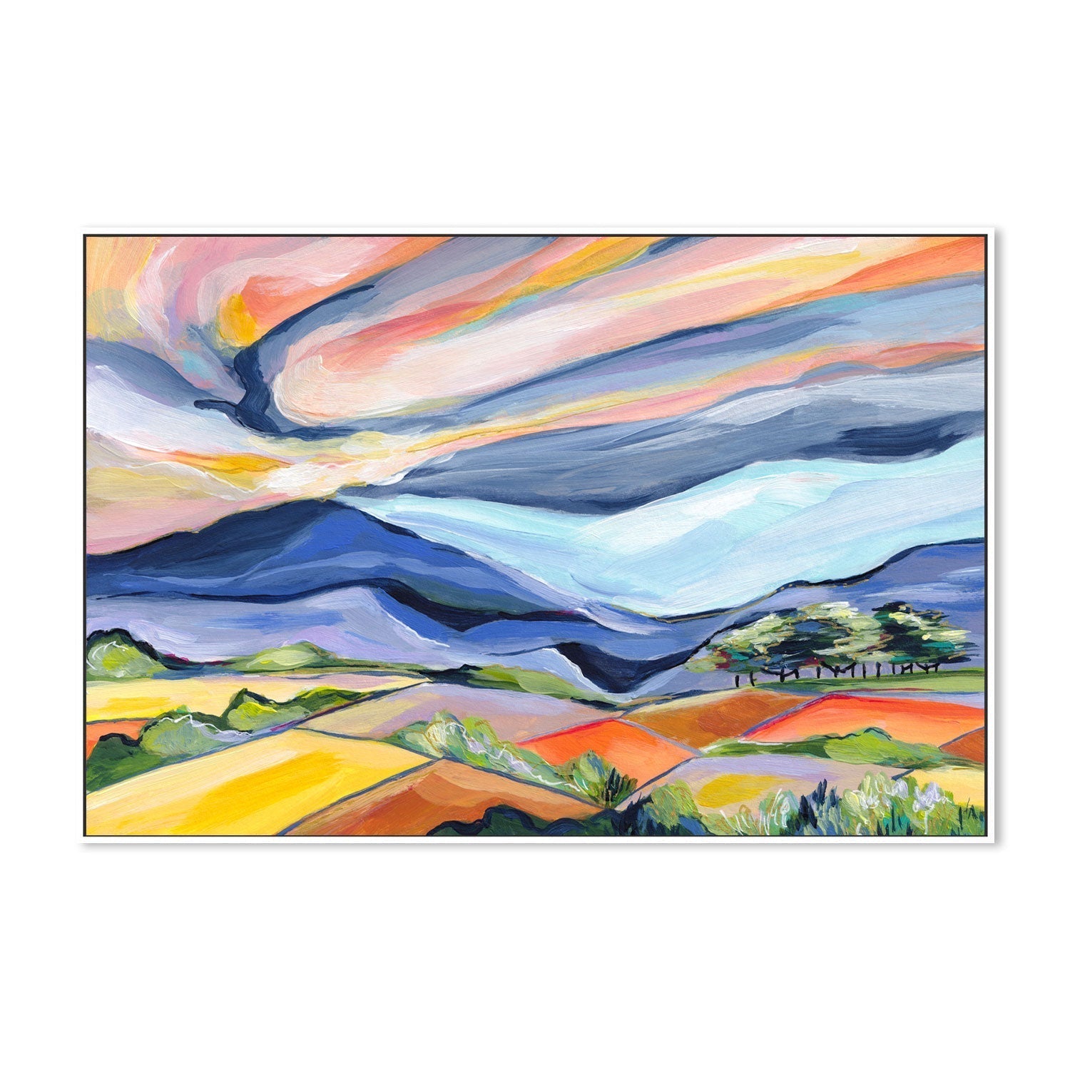 wall-art-print-canvas-poster-framed-Rush To The Mountains , By Lia Nell-GIOIA-WALL-ART