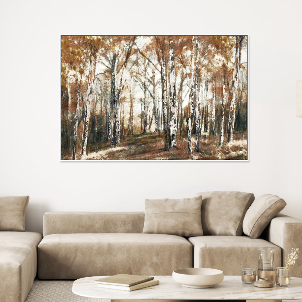 wall-art-print-canvas-poster-framed-Rusted Hearth Birch Trees, Style A , By Nina Blue-2