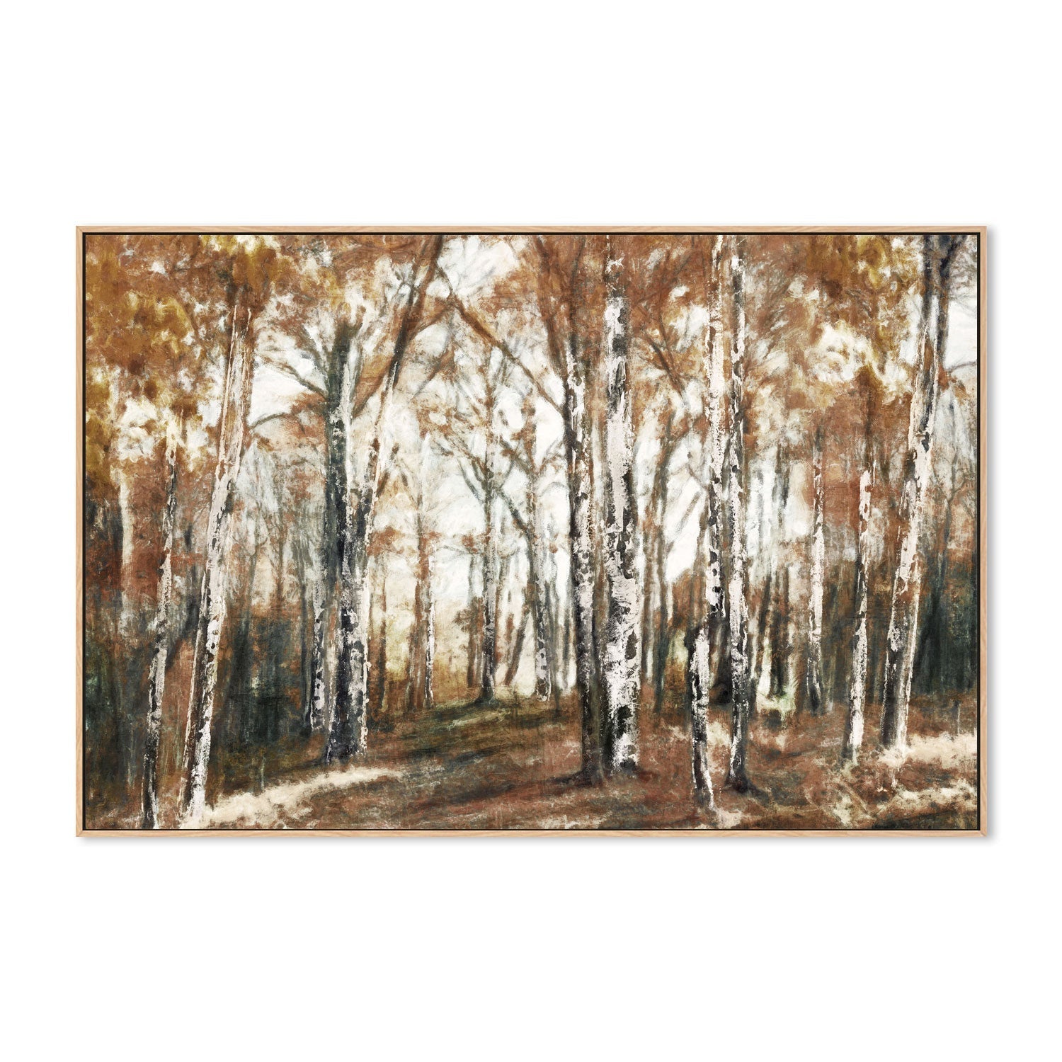 wall-art-print-canvas-poster-framed-Rusted Hearth Birch Trees, Style A , By Nina Blue-4