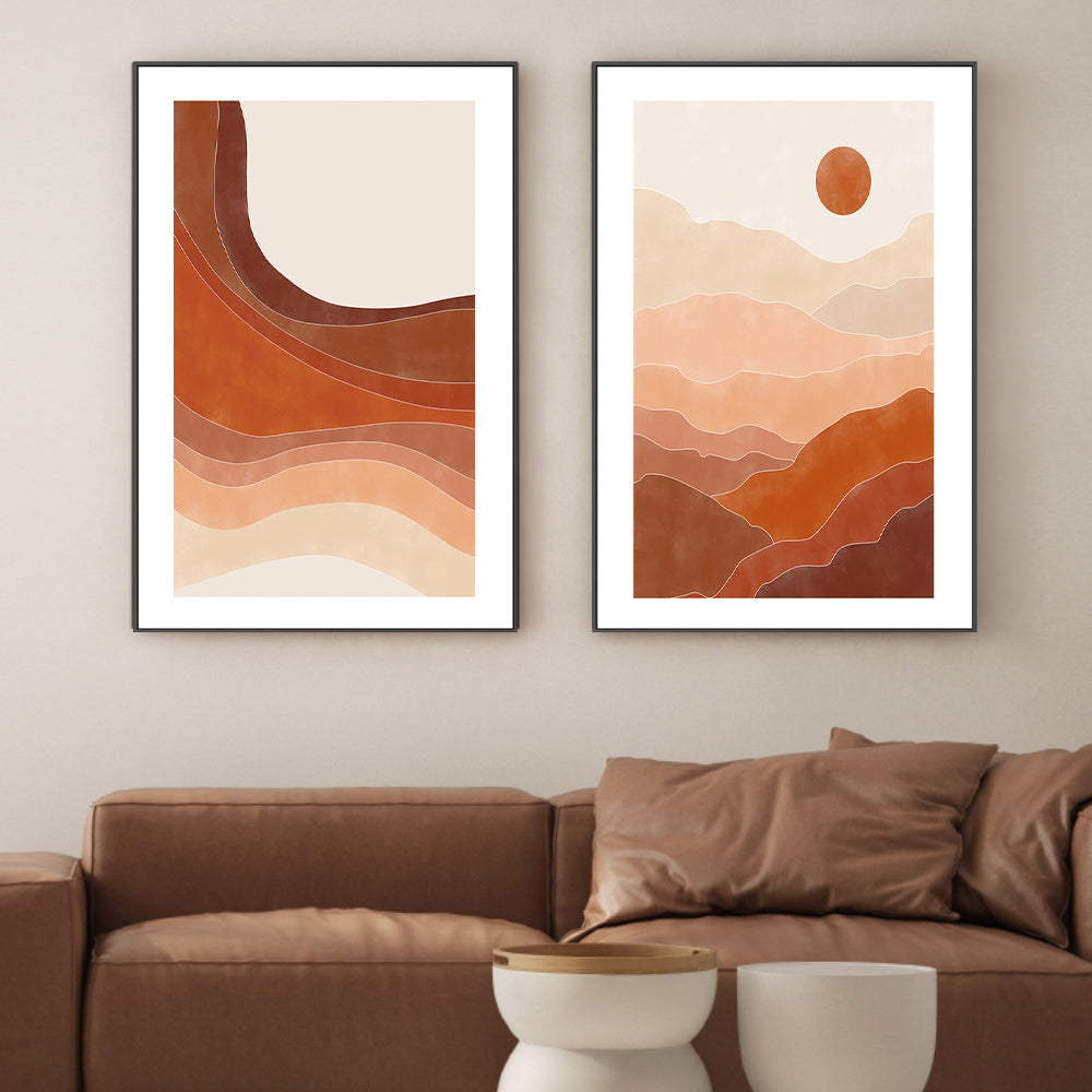 wall-art-print-canvas-poster-framed-Rustic Waves, Set Of 2 , By Elena Ristova-GIOIA-WALL-ART