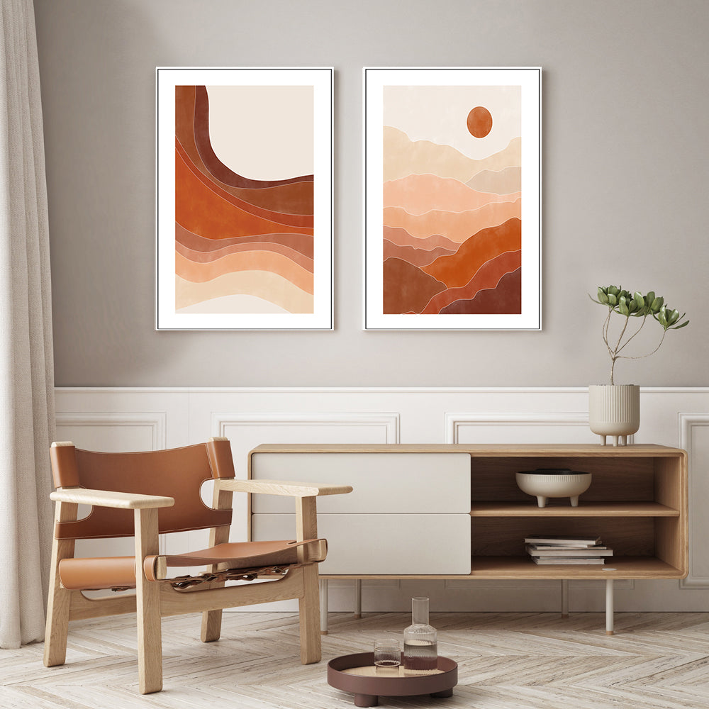 wall-art-print-canvas-poster-framed-Rustic Waves, Set Of 2 , By Elena Ristova-GIOIA-WALL-ART