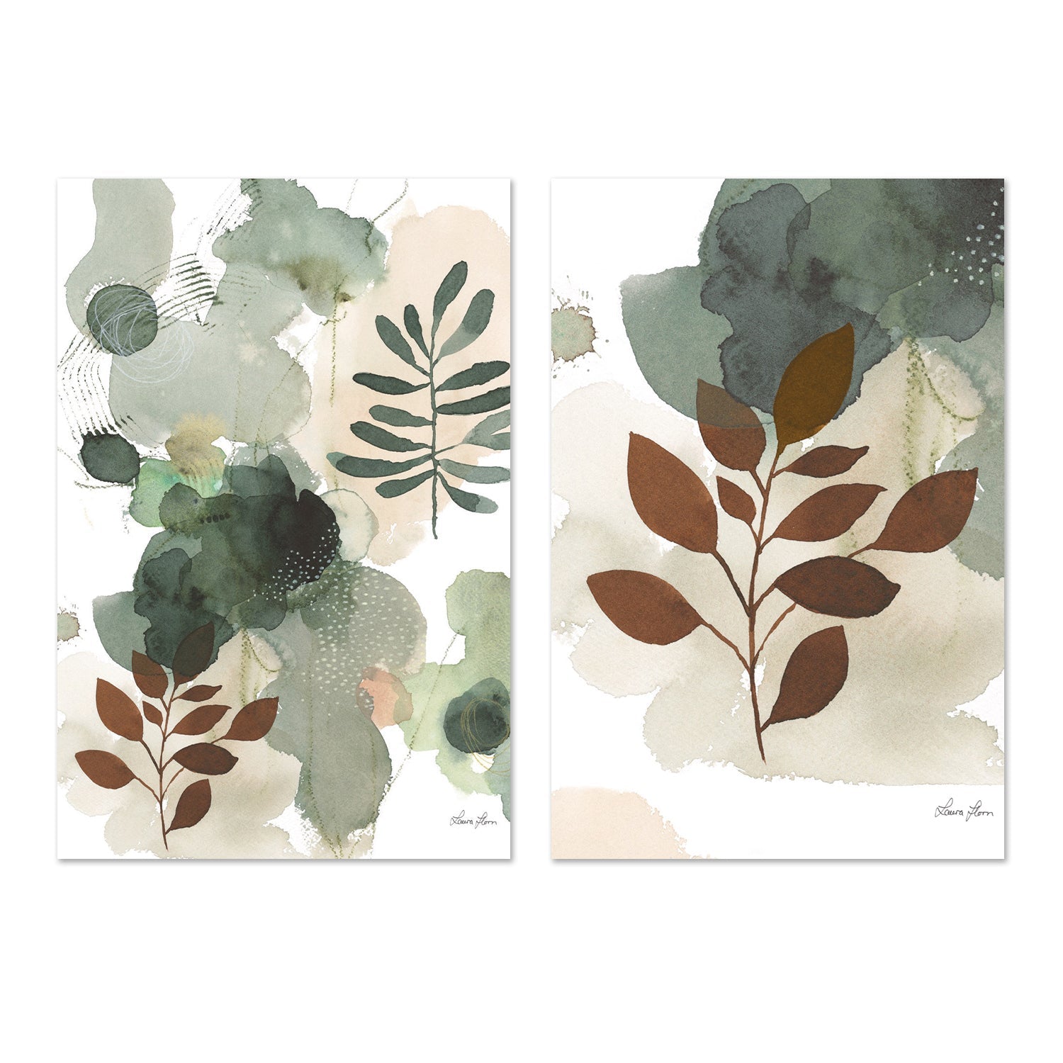 wall-art-print-canvas-poster-framed-Sage Bliss, Set of 2-by-Laura Horn-Gioia Wall Art