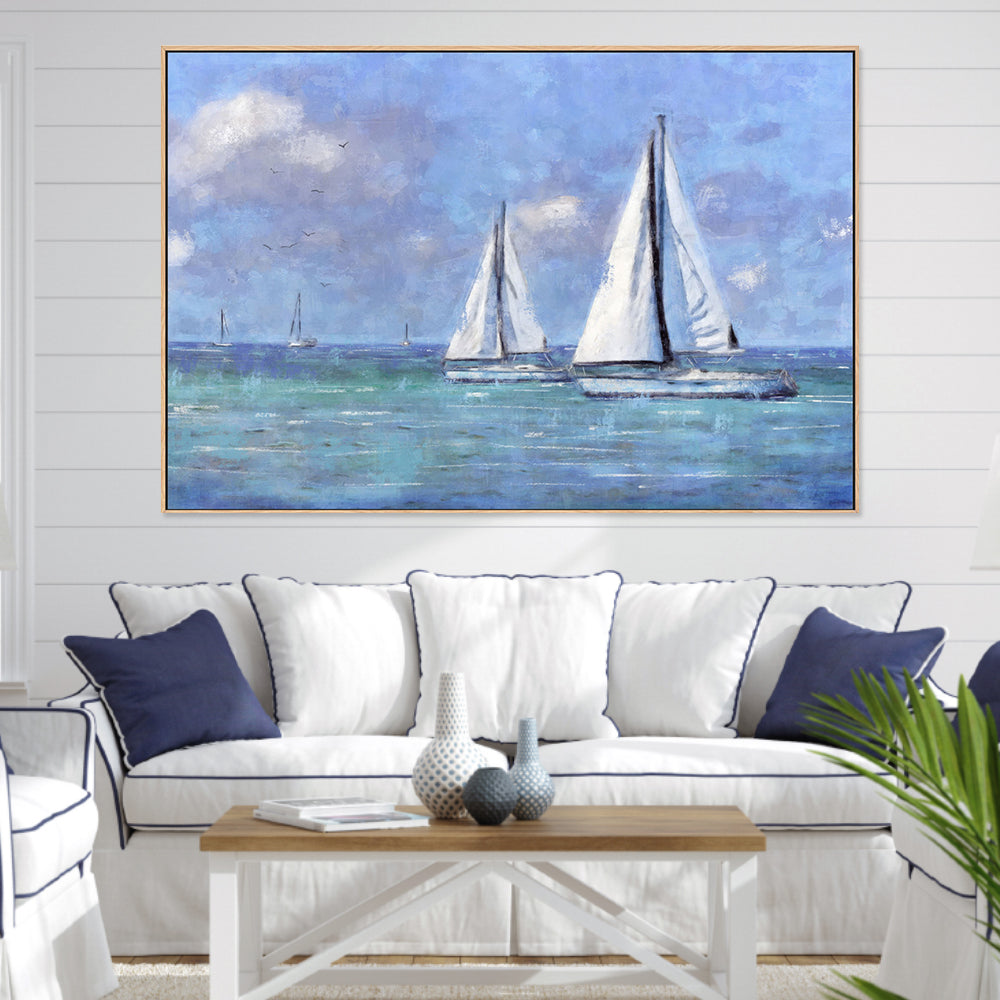 wall-art-print-canvas-poster-framed-Sailing Day , By Nina Blue-2