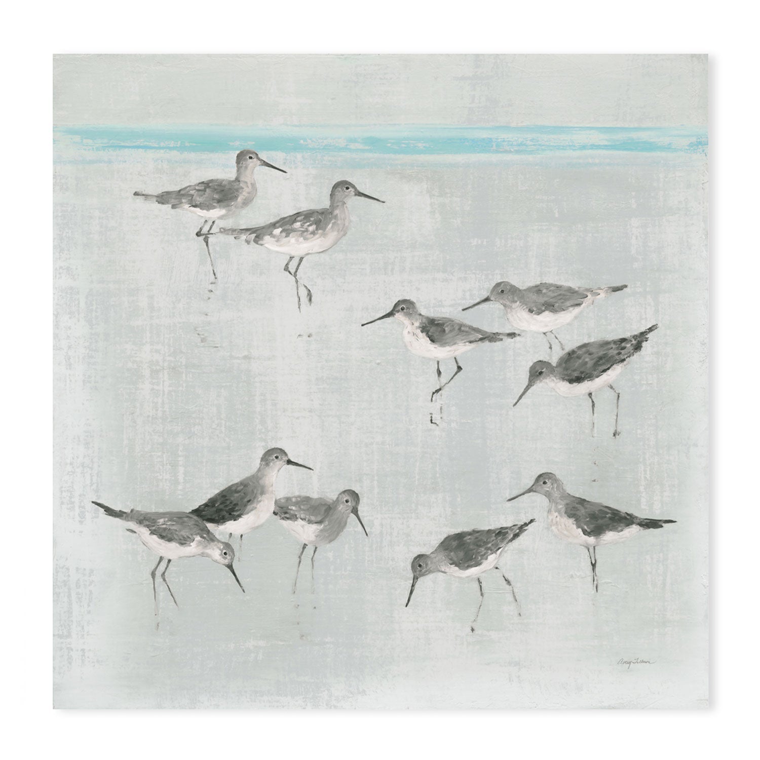 wall-art-print-canvas-poster-framed-Sandpipers, Style A , By Avery Tilmon-GIOIA-WALL-ART