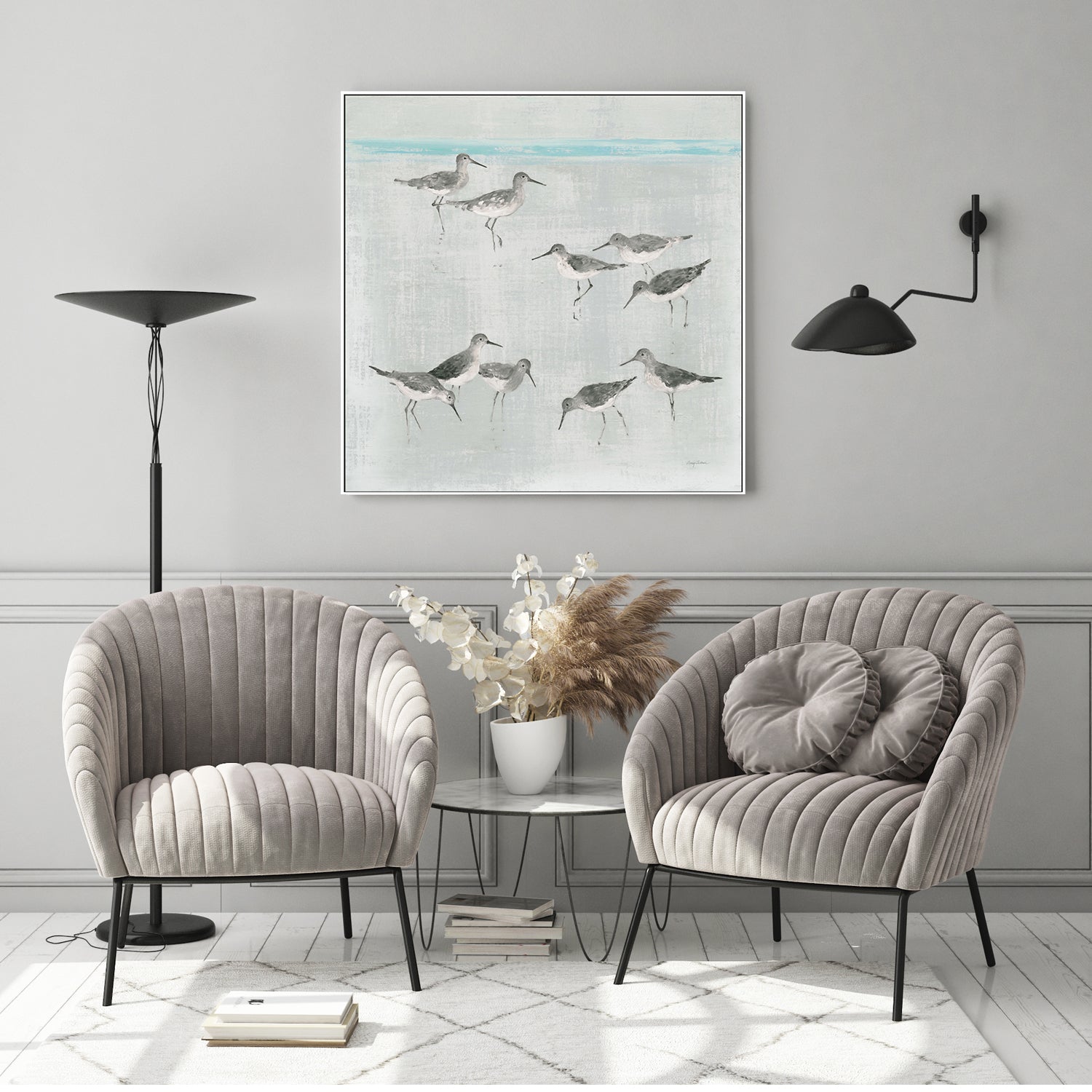 wall-art-print-canvas-poster-framed-Sandpipers, Style A , By Avery Tilmon-GIOIA-WALL-ART