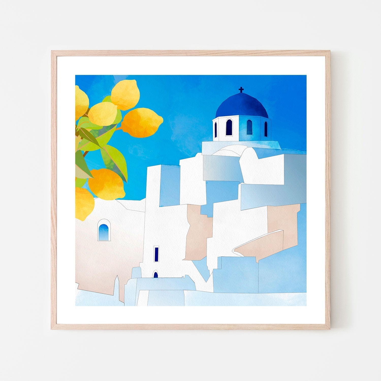 wall-art-print-canvas-poster-framed-Santorini, Style B , By Ana Rut Bre-6