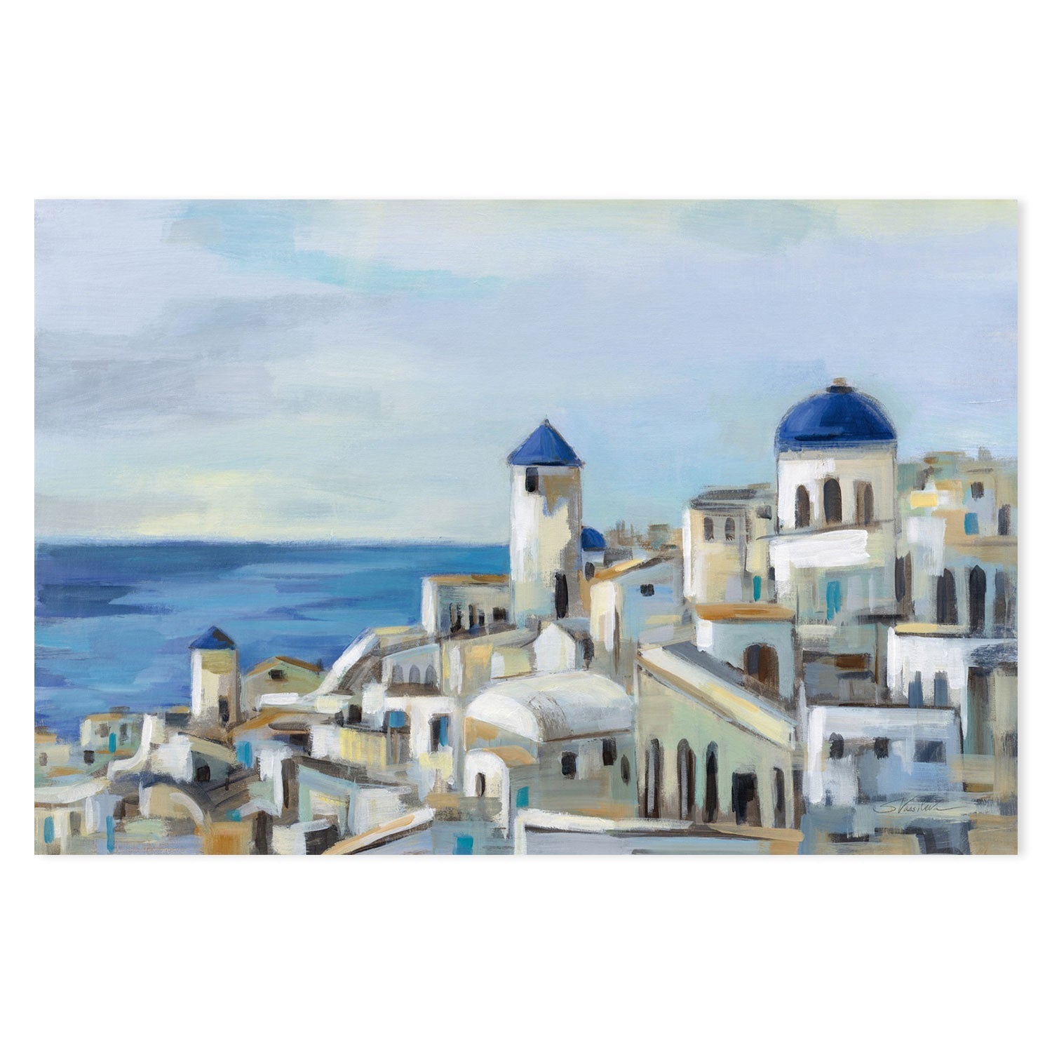 wall-art-print-canvas-poster-framed-Santorini View, Style A-by-Silvia Vassileva-Gioia Wall Art