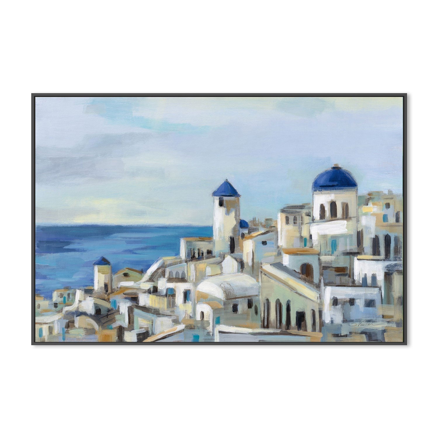 wall-art-print-canvas-poster-framed-Santorini View, Style A-by-Silvia Vassileva-Gioia Wall Art