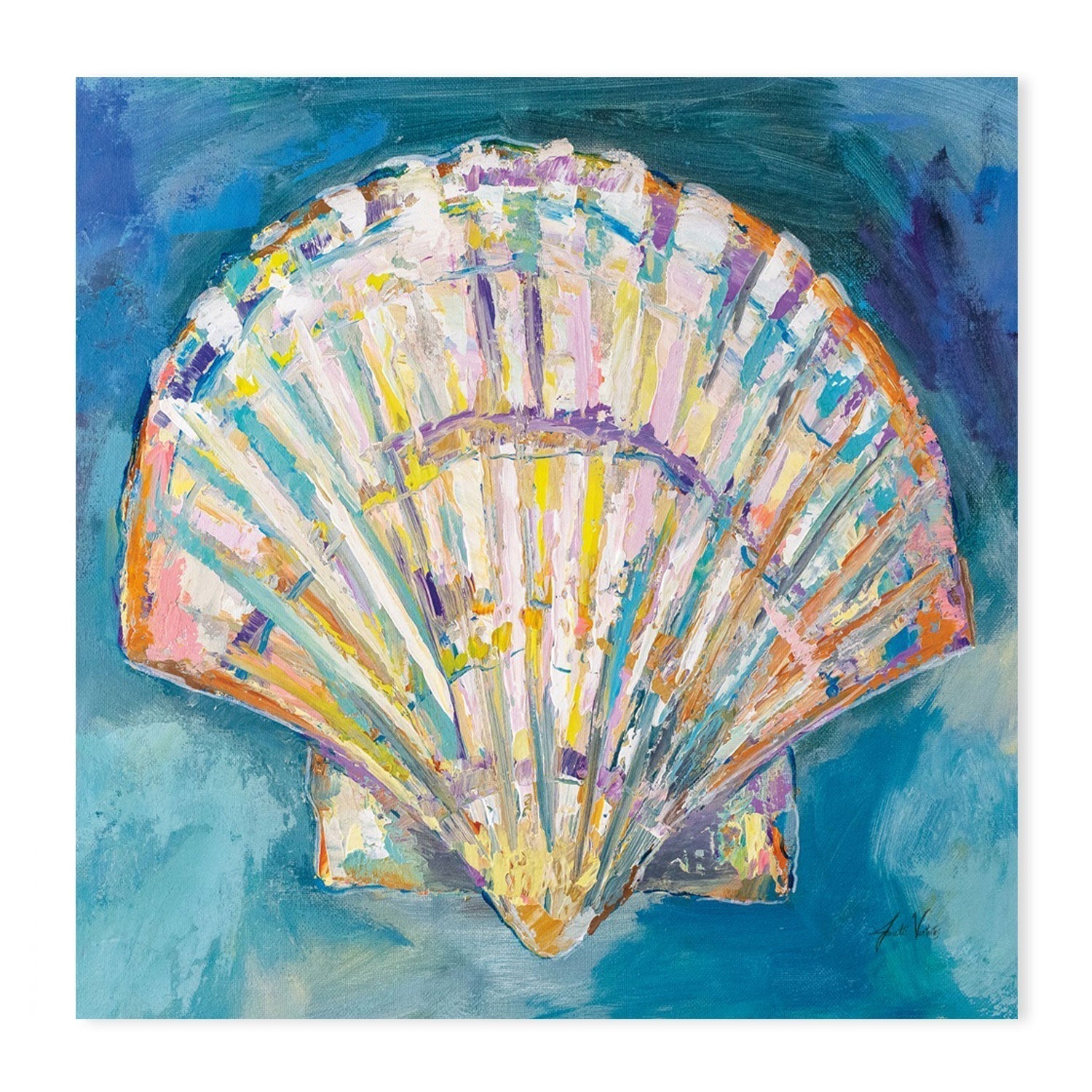 wall-art-print-canvas-poster-framed-Scallop Shell-by-Jeanette Vertentes-Gioia Wall Art