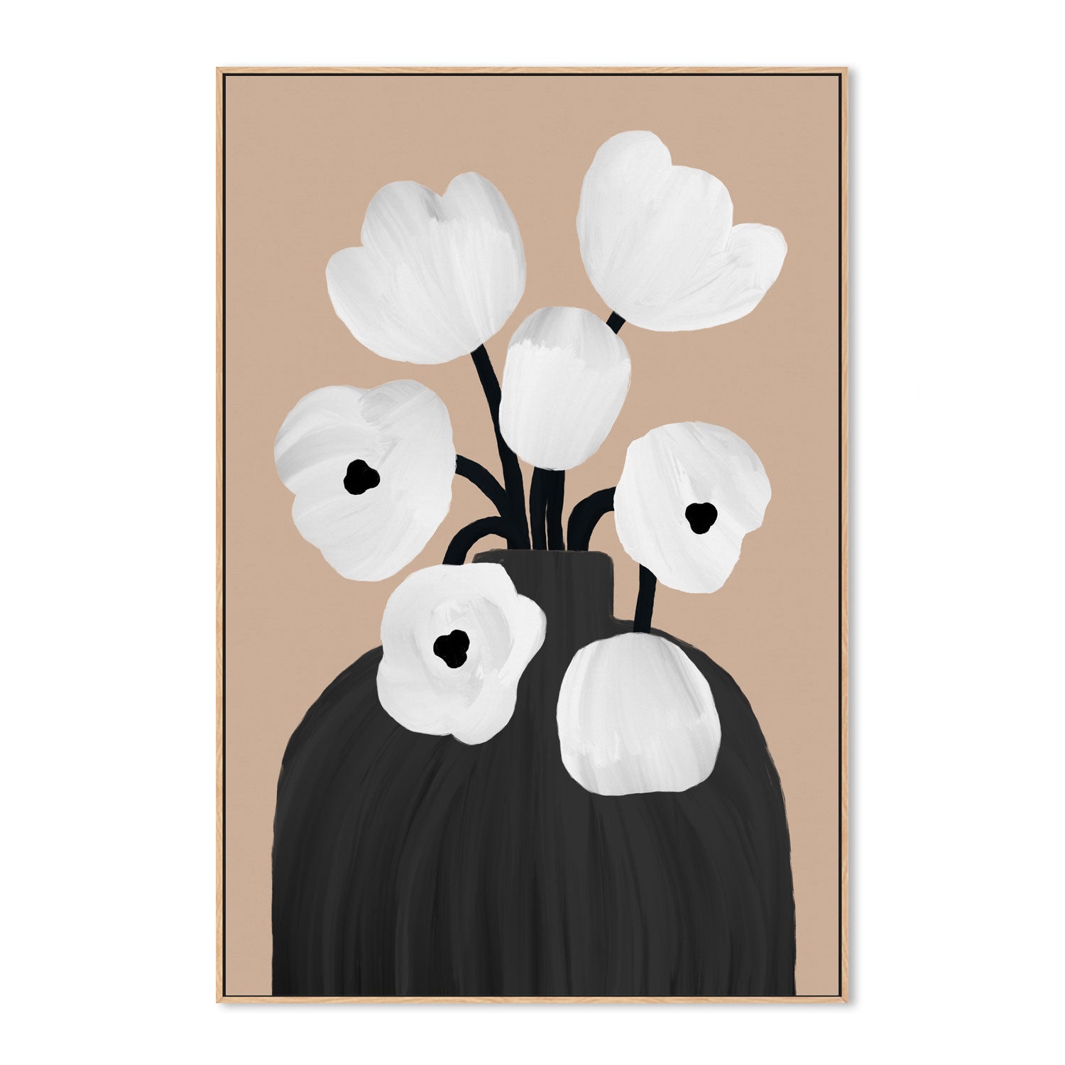 wall-art-print-canvas-poster-framed-Scandi Botanical Style D , By Pictufy-4