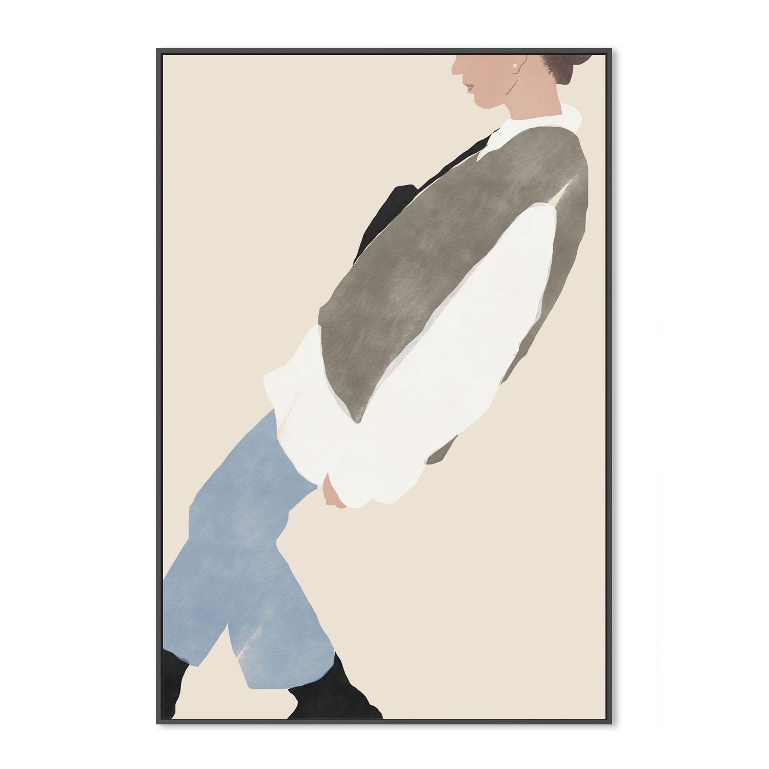 wall-art-print-canvas-poster-framed-Scandi Girl , By Little Dean-3