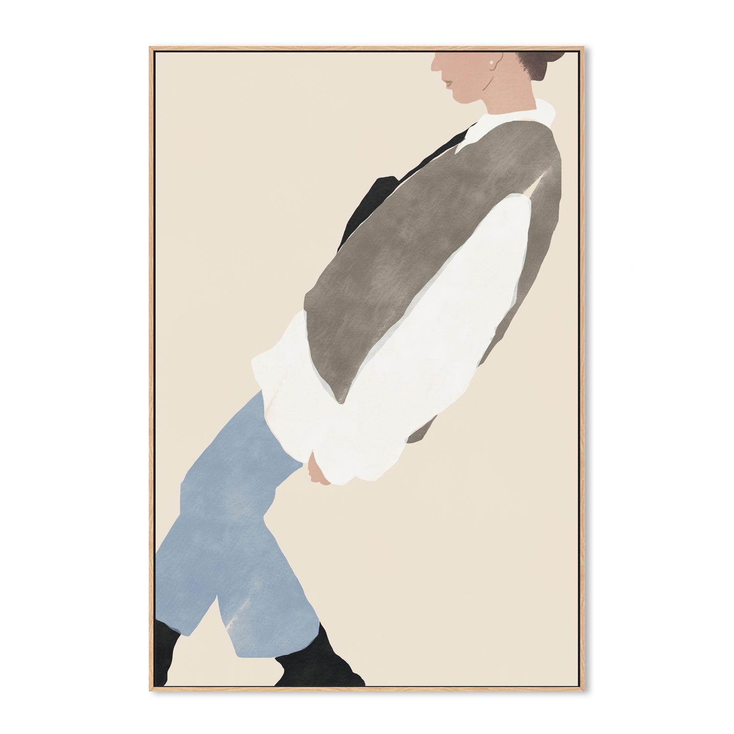 wall-art-print-canvas-poster-framed-Scandi Girl , By Little Dean-4