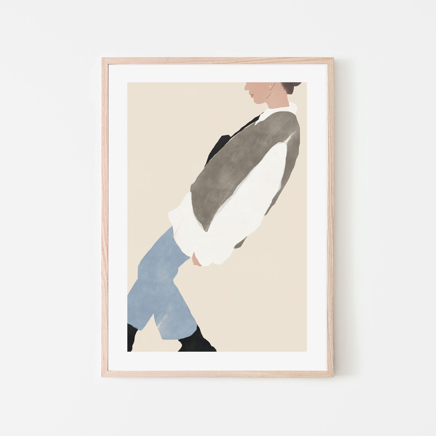 wall-art-print-canvas-poster-framed-Scandi Girl , By Little Dean-6