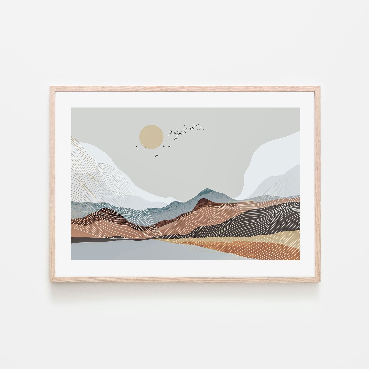 wall-art-print-canvas-poster-framed-Scandinavian Skies, Style B-GIOIA-WALL-ART