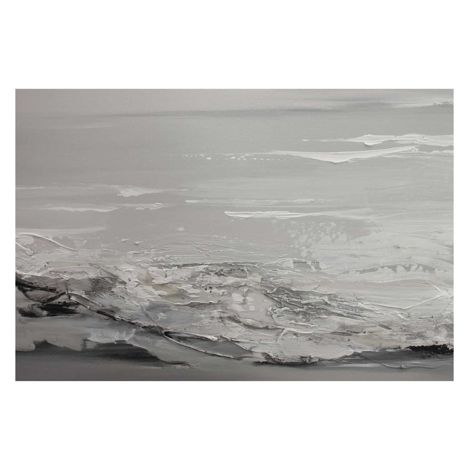 wall-art-print-canvas-poster-framed-Sea In Grey, Style A , By Amelia Aveline-1