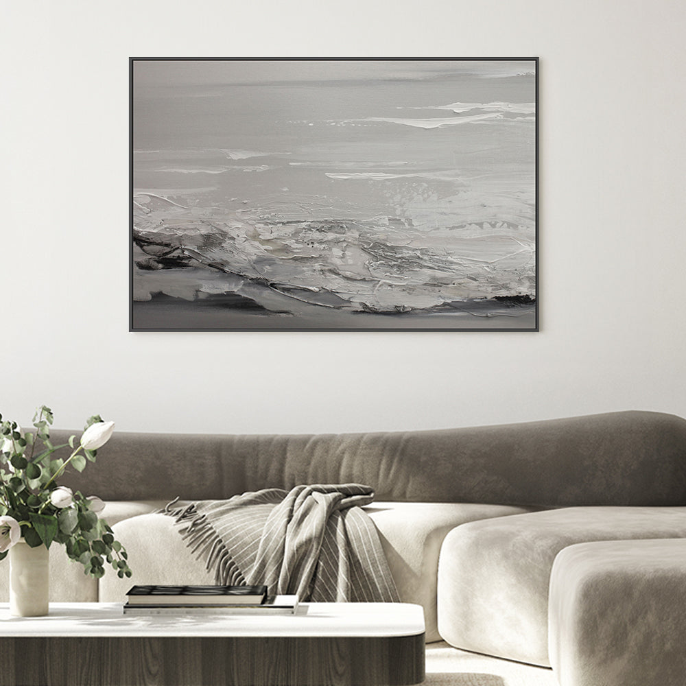 wall-art-print-canvas-poster-framed-Sea In Grey, Style A , By Amelia Aveline-2