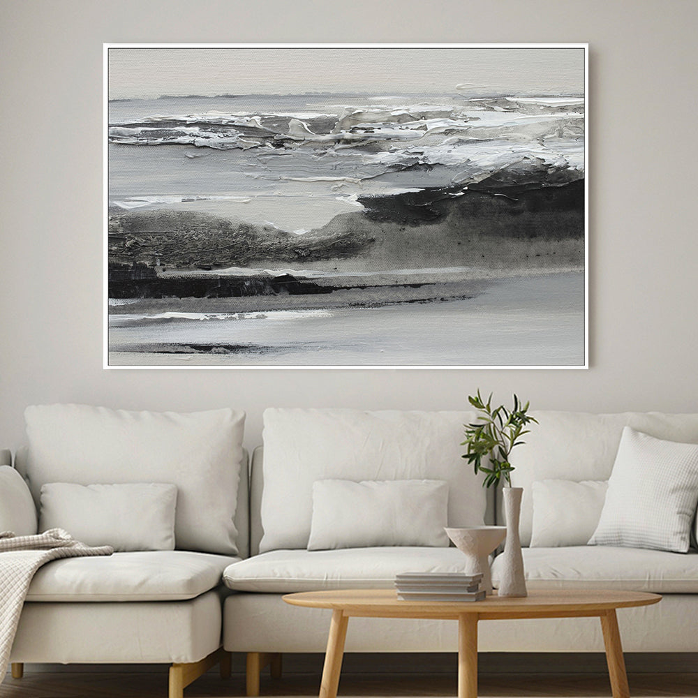 wall-art-print-canvas-poster-framed-Sea In Grey, Style B , By Amelia Aveline-2