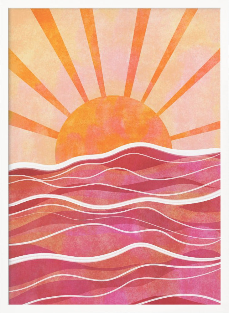 wall-art-print-canvas-poster-framed-Sea Sunset Pink , By EMELIEmaria-5