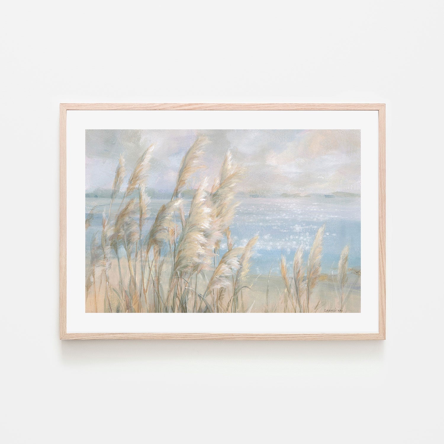 wall-art-print-canvas-poster-framed-Seaside Pampas Grass-by-Danhui Nai-Gioia Wall Art