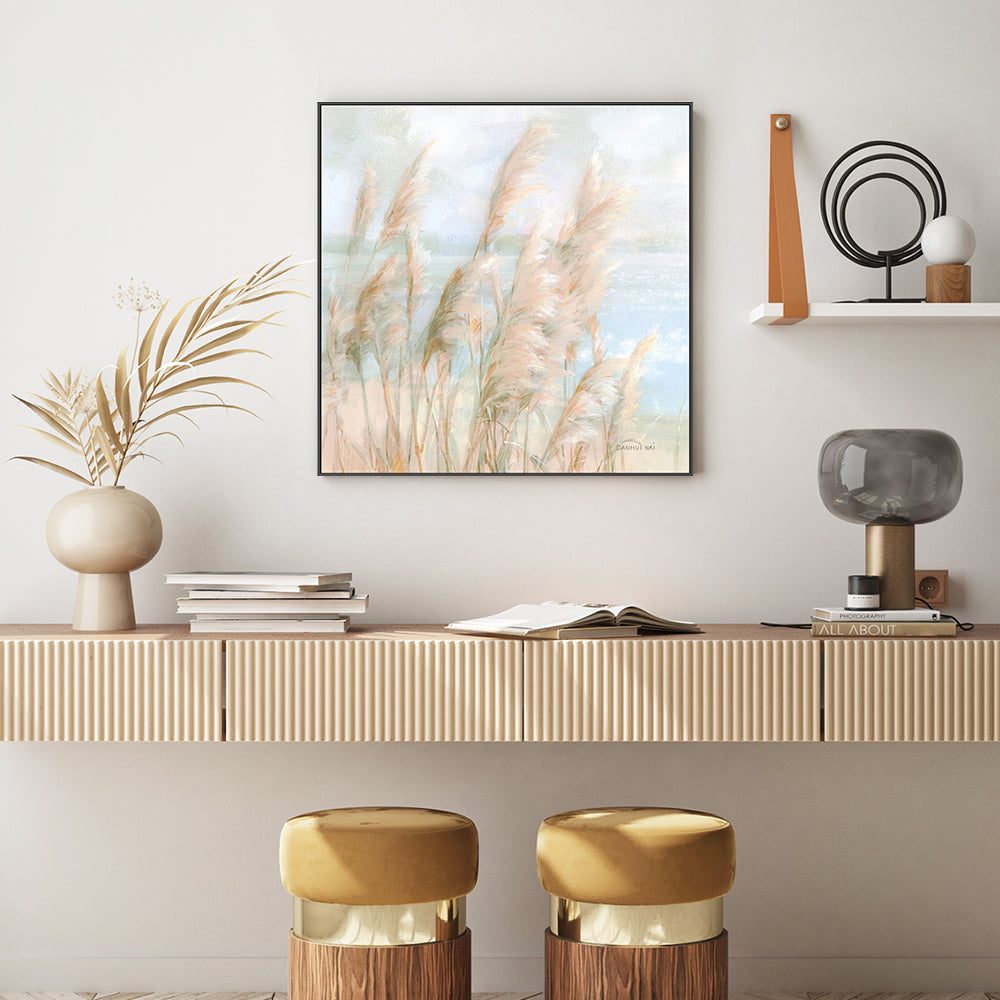 wall-art-print-canvas-poster-framed-Seaside Pampas Grass Light-by-Danhui Nai-Gioia Wall Art