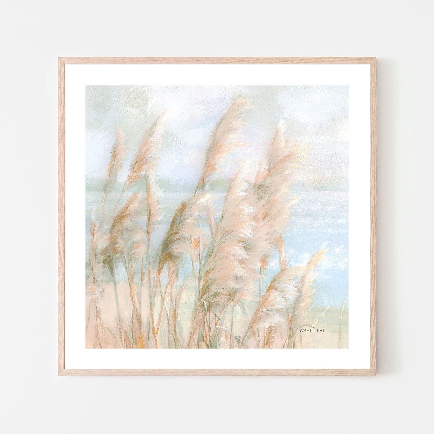 wall-art-print-canvas-poster-framed-Seaside Pampas Grass Light-by-Danhui Nai-Gioia Wall Art