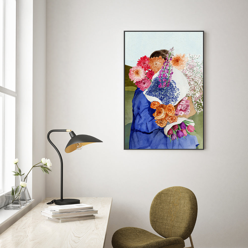 wall-art-print-canvas-poster-framed-Selfportrait , By Eva Halfers-7