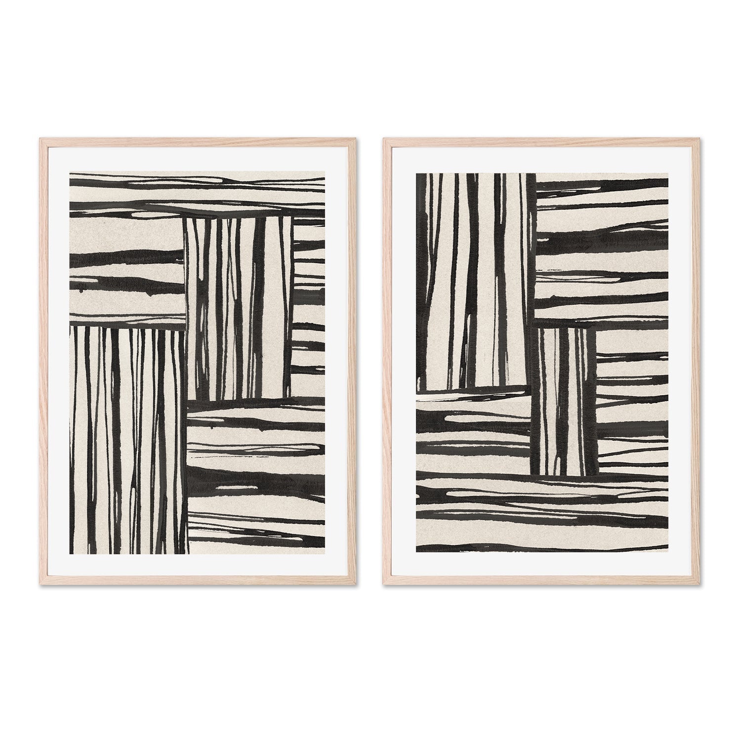 wall-art-print-canvas-poster-framed-Sentiment Stripes, Style A & B, Set Of 2 , By Chris Paschke-GIOIA-WALL-ART