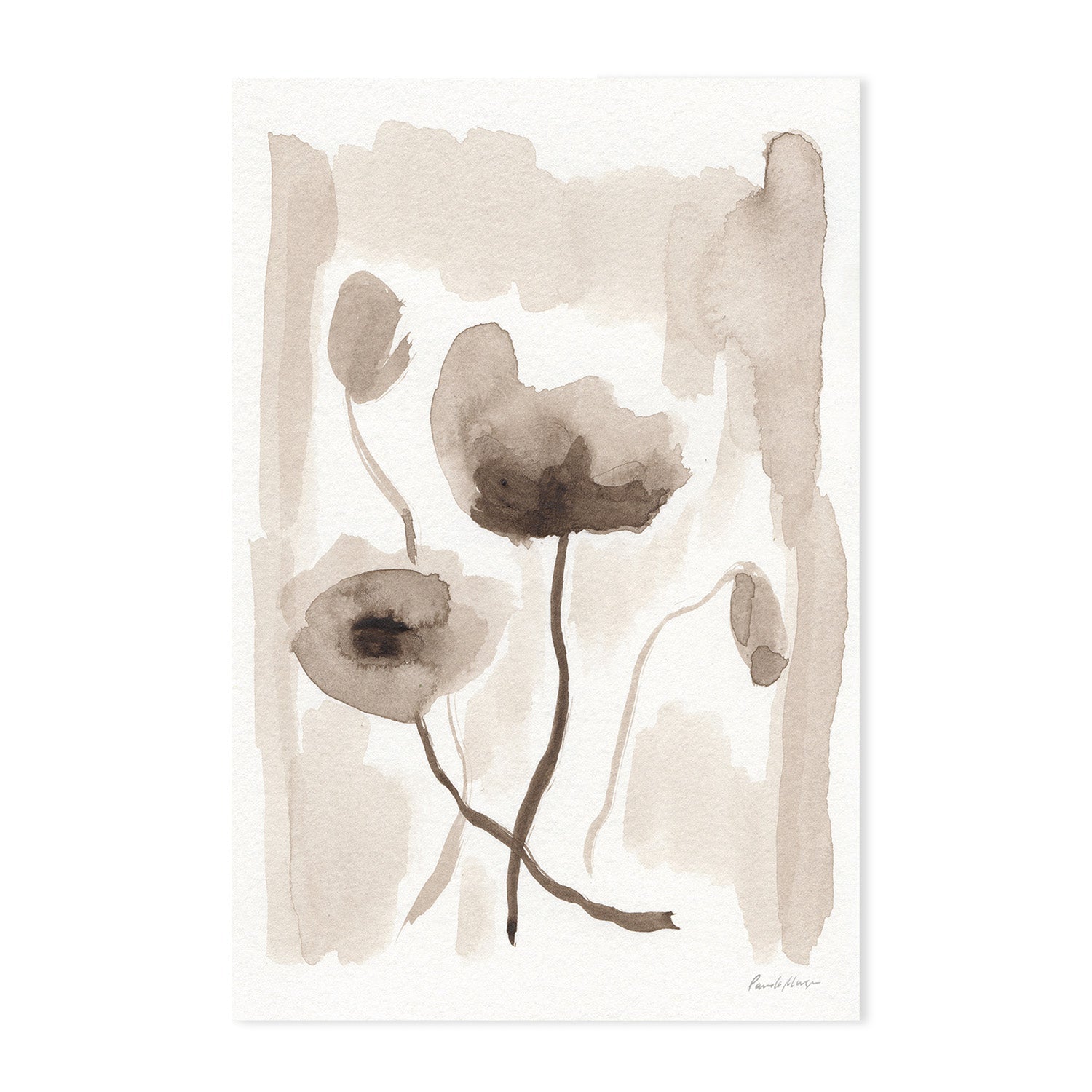 wall-art-print-canvas-poster-framed-Sepia Florals, Style A & B, Set Of 2 , By Pamela Munger-GIOIA-WALL-ART