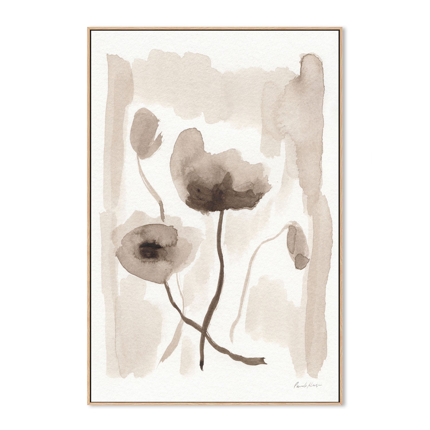 wall-art-print-canvas-poster-framed-Sepia Florals, Style A , By Pamela Munger-GIOIA-WALL-ART