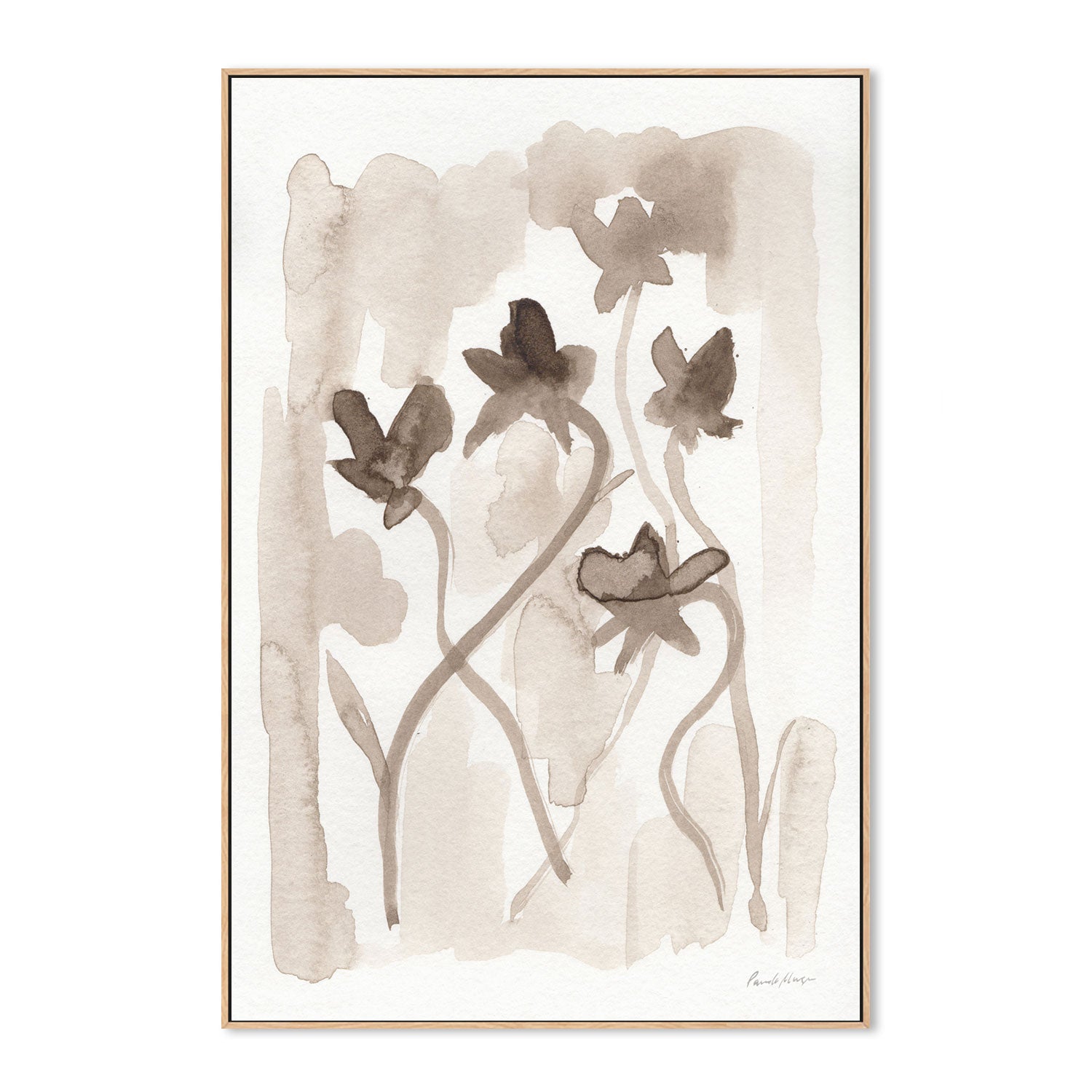 wall-art-print-canvas-poster-framed-Sepia Florals, Style B , By Pamela Munger-GIOIA-WALL-ART